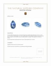 2.91 Ct. Blue Sapphire from Ceylon (Sri Lanka) Appraisal