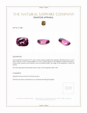 0.79 Ct. Sapphire from Ceylon (Sri Lanka) Appraisal