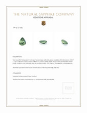 1.60 Ct. Yellowish Green Sapphire from Madagascar Appraisal