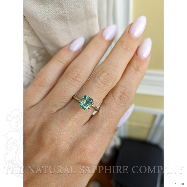 2.12 Ct. Bluish Green Sapphire from Madagascar