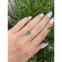 2.12 Ct. Bluish Green Sapphire from Madagascar Life Style