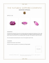 2.53 Ct. Purplish Pink Sapphire from Ceylon (Sri Lanka) Appraisal
