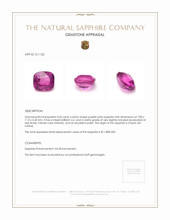 3.02 Ct. Purplish Pink Sapphire from Ceylon (Sri Lanka) Appraisal