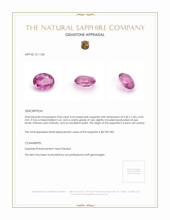 3.04 Ct. Pink Sapphire from Ceylon (Sri Lanka) Appraisal