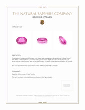 3.24 Ct. Pink Sapphire from Ceylon (Sri Lanka) Appraisal