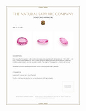 3.58 Ct. Pink Sapphire from Ceylon (Sri Lanka) Appraisal
