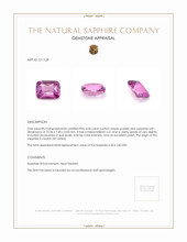 4.04 Ct. Purplish Pink Sapphire from Ceylon (Sri Lanka) Appraisal