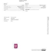 4.04 Ct. Purplish Pink Sapphire from Ceylon (Sri Lanka) Scan Report