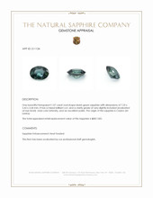 1.07 Ct. Bluish Green Sapphire from Ceylon (Sri Lanka) Appraisal