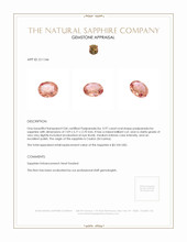 0.97 Ct. Padparadscha Sapphire from Ceylon (Sri Lanka) Appraisal