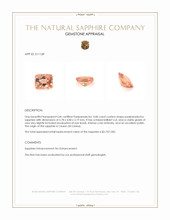 0.86 Ct. Padparadscha Sapphire from Ceylon (Sri Lanka) Appraisal