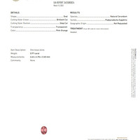 0.97 Ct. Padparadscha Sapphire from Ceylon (Sri Lanka) Scan Report