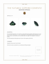 1.52 Ct. Bluish Green Sapphire from Ceylon (Sri Lanka) Appraisal