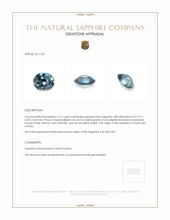 1.67 Ct. Greenish Blue Sapphire from Ceylon (Sri Lanka) Appraisal