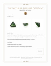 2.01 Ct. Green Sapphire from Ceylon (Sri Lanka) Appraisal