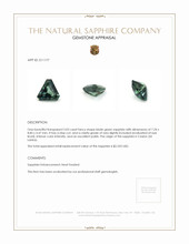 2.03 Ct. Bluish Green Sapphire from Ceylon (Sri Lanka) Appraisal