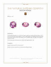 0.77 Ct. Purplish Pink Sapphire from Ceylon (Sri Lanka) Appraisal