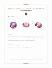 0.77 Ct. Purplish Pink Sapphire from Ceylon (Sri Lanka) Appraisal