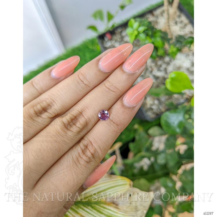 0.77 Ct. Purplish Pink Sapphire from Ceylon (Sri Lanka)