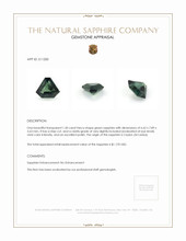 1.30 Ct. Green Sapphire from Ceylon (Sri Lanka) Appraisal
