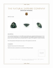 1.62 Ct. Bluish Green Sapphire from Ceylon (Sri Lanka) Appraisal