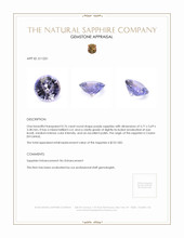 0.76 Ct. Purple Sapphire from Ceylon (Sri Lanka) Appraisal