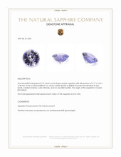 0.76 Ct. Purple Sapphire from Ceylon (Sri Lanka) Appraisal