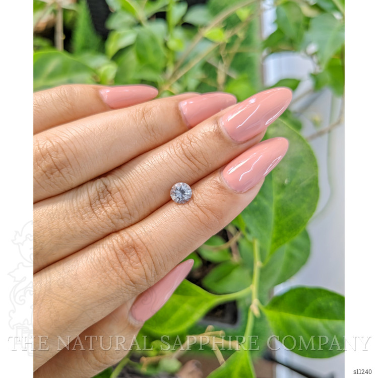 0.83 Ct. White Sapphire from Ceylon (Sri Lanka)