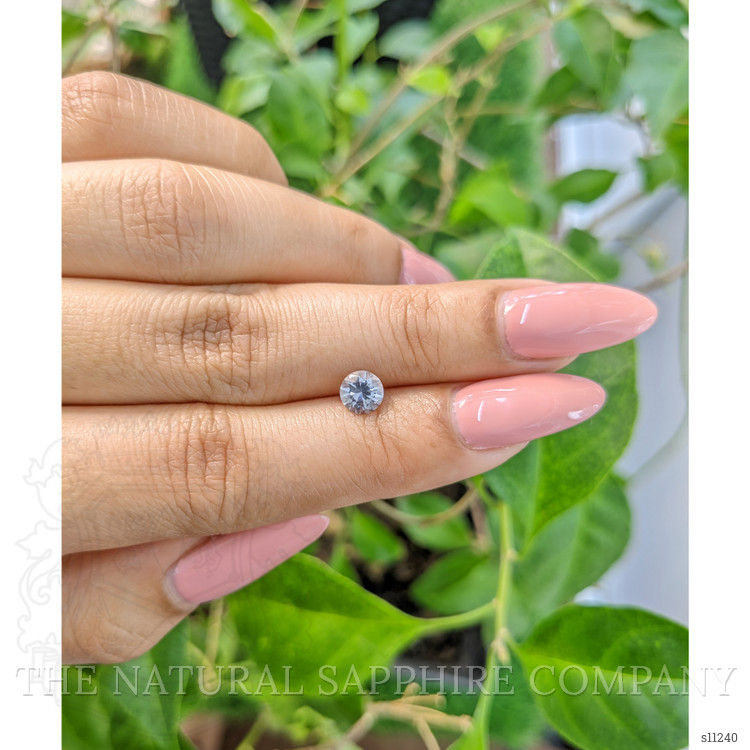 0.83 Ct. White Sapphire from Ceylon (Sri Lanka)
