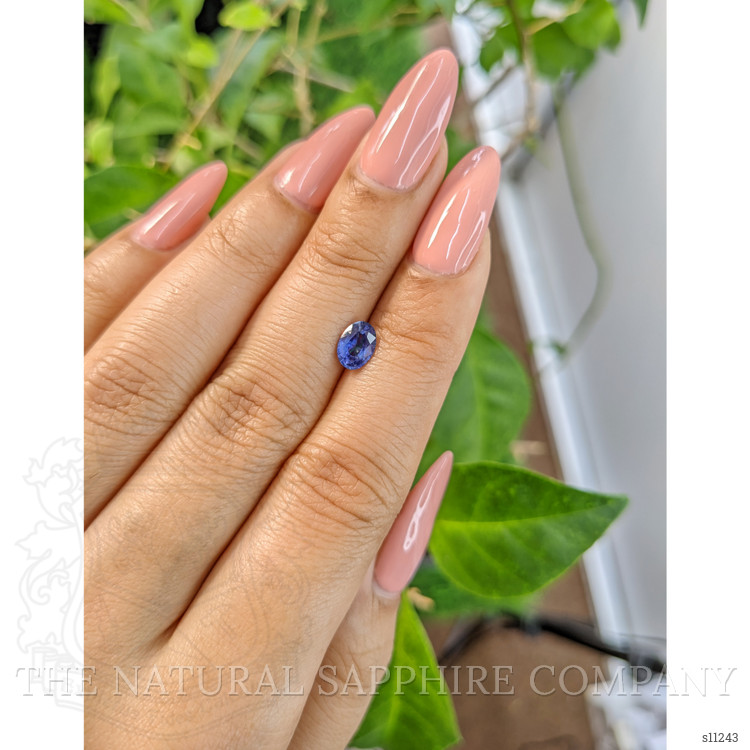 0.84 Ct. Blue Sapphire from Ceylon (Sri Lanka)
