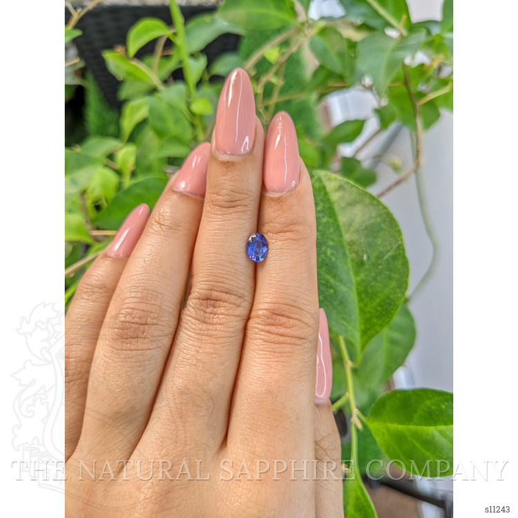 0.84 Ct. Blue Sapphire from Ceylon (Sri Lanka)