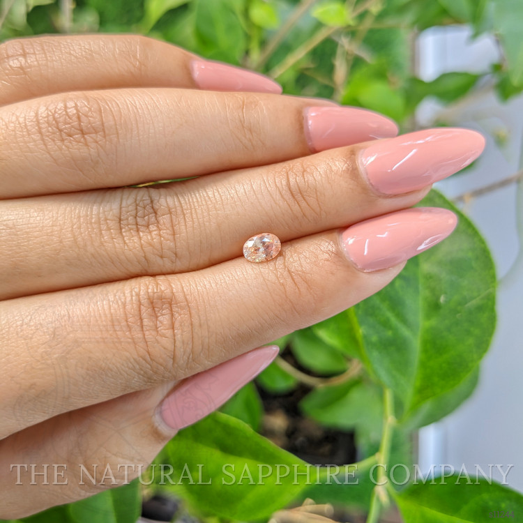 0.78 Ct. Peach Sapphire from Ceylon (Sri Lanka)