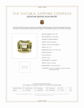 1.15 Ct. Yellow Sapphire from Ceylon (Sri Lanka) Scan Report