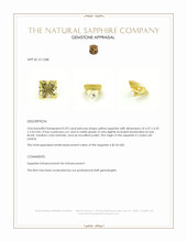 0.59 Ct. Yellow Sapphire from Ceylon (Sri Lanka) Appraisal
