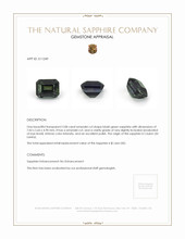 2.08 Ct. Bluish Green Sapphire from Ceylon (Sri Lanka) Appraisal