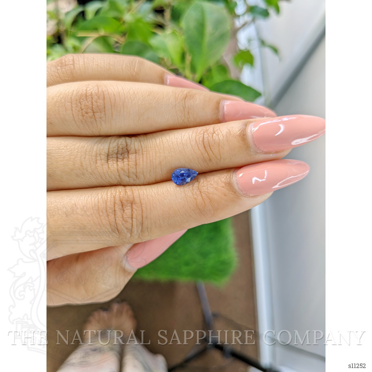 0.84 Ct. Blue Sapphire from Ceylon (Sri Lanka)