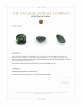 4.54 Ct. Green Sapphire from Ceylon (Sri Lanka) Appraisal