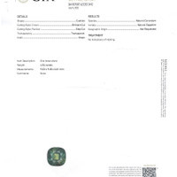 4.54 Ct. Green Sapphire from Ceylon (Sri Lanka) Scan Report