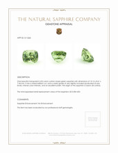 6.02 Ct. Green Sapphire from Ceylon (Sri Lanka) Appraisal