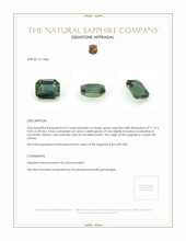 6.47 Ct. Green Sapphire from Ceylon (Sri Lanka) Appraisal