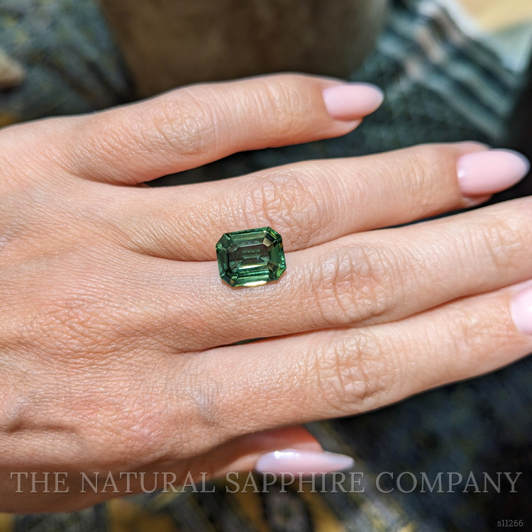 6.47 Ct. Green Sapphire from Ceylon (Sri Lanka)
