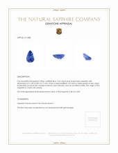 2.66 Ct. Blue Sapphire from Ceylon (Sri Lanka) Appraisal