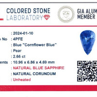 2.66 Ct. Blue Sapphire from Ceylon (Sri Lanka) Scan Report