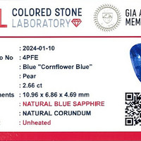 2.66 Ct. Blue Sapphire from Ceylon (Sri Lanka) Scan Report