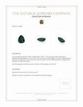 1.99 Ct. Bluish Green Sapphire from Ceylon (Sri Lanka) Appraisal