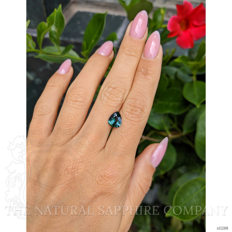 1.99 Ct. Bluish Green Sapphire from Ceylon (Sri Lanka)