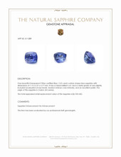 2.52 Ct. Blue Sapphire from Ceylon (Sri Lanka) Appraisal