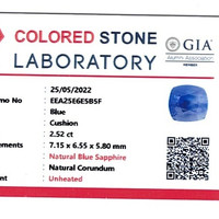 2.52 Ct. Sapphire from Ceylon (Sri Lanka) Scan Report