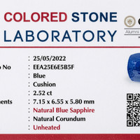 2.52 Ct. Blue Sapphire from Ceylon (Sri Lanka) Scan Report