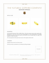 2.58 Ct. Yellow Sapphire from Ceylon (Sri Lanka) Appraisal